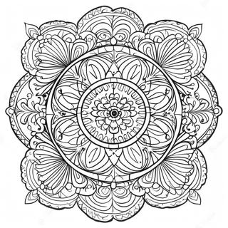 Intricate Symmetry Mandala Coloring Page 33424-26749