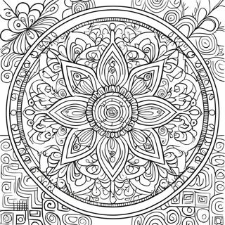 Intricate Symmetry Mandala Coloring Page 33424-26750