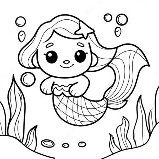 Mermaid Puppy Underwater Adventure Coloring Page 33433-26761