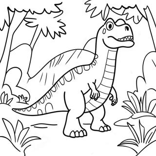 Spinosaurus In A Jungle Coloring Page 3347-2721