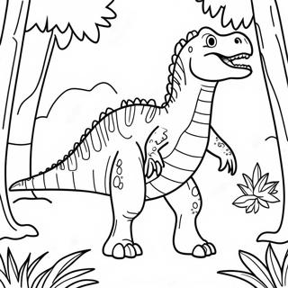 Spinosaurus In A Jungle Coloring Page 3347-2722