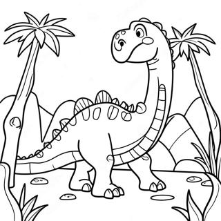 Spinosaurus In A Jungle Coloring Page 3347-2723