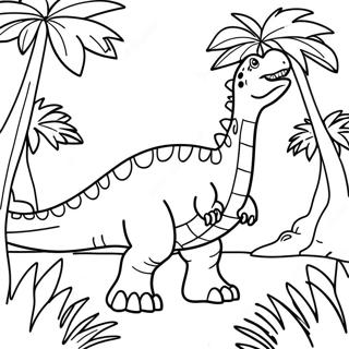 Spinosaurus In A Jungle Coloring Page 3347-2724