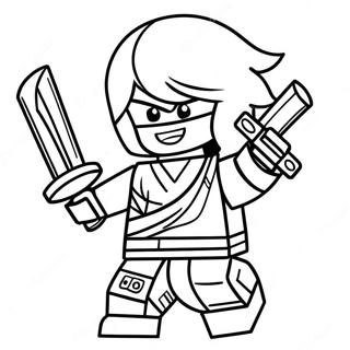 Cole Ninjago In Action Coloring Page 33514-26824