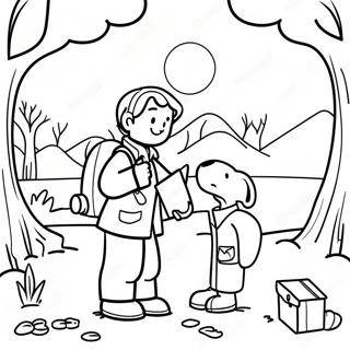 Outdoor Scavenger Hunt Coloring Pages