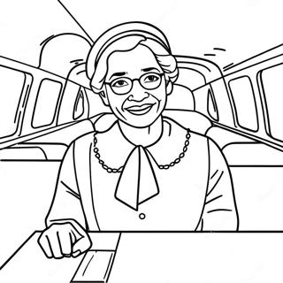 Rosa Parks Courageous Moment Coloring Page 33574-26873