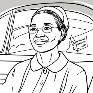 Rosa Parks Courageous Moment Coloring Page 33574-26875