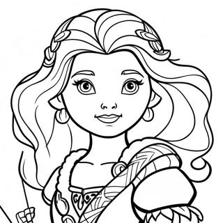 Brave Princess Merida Adventure Coloring Page 3357-2726