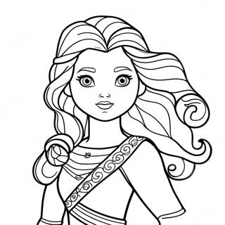 Brave Princess Merida Adventure Coloring Page 3357-2728