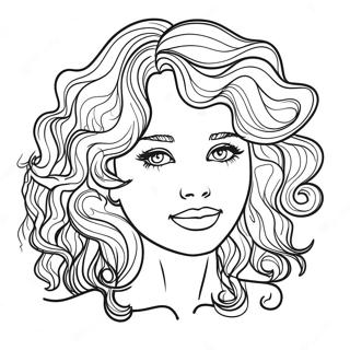 Realistic Curly Hair Coloring Page 33604-26902