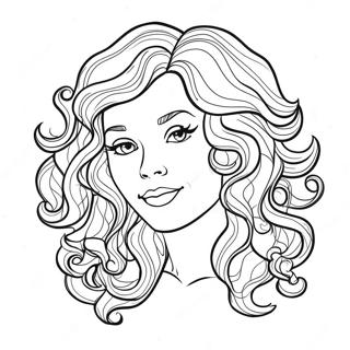 Realistic Curly Hair Coloring Page 33604-26904