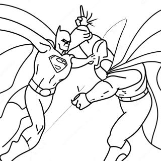 Batman Vs Superman Epic Battle Coloring Page 33623-26911