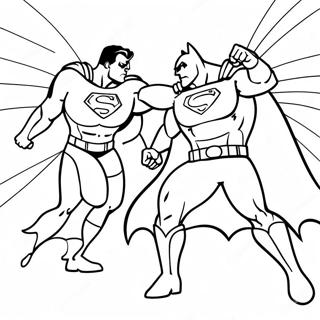 Batman Vs Superman Epic Battle Coloring Page 33623-26912