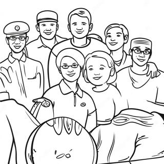 Diverse Community Coloring Page 33644-26929