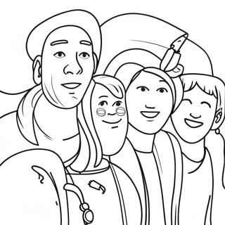 Diverse Community Coloring Page 33644-26931