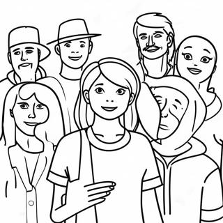 Diverse Community Coloring Page 33644-26932