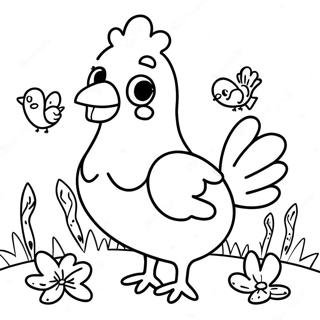 Little Red Hen With Friends Coloring Page 33654-26941