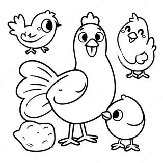 Little Red Hen With Friends Coloring Page 33654-26942