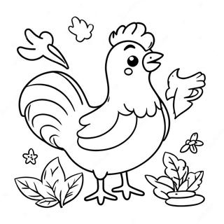 Little Red Hen With Friends Coloring Page 33654-26944