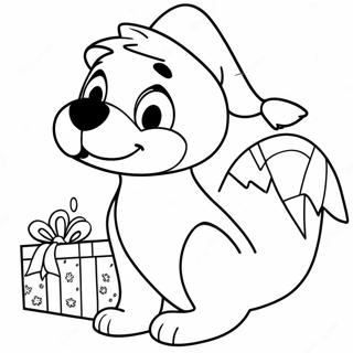 Christmas Bluey Coloring Pages