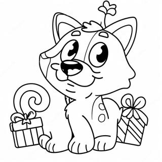 Christmas Bluey Coloring Page 3366-2731