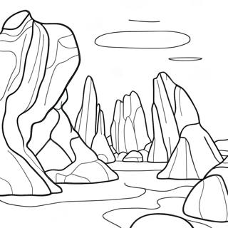 Colorful Rock Formations Coloring Page 33674-26953