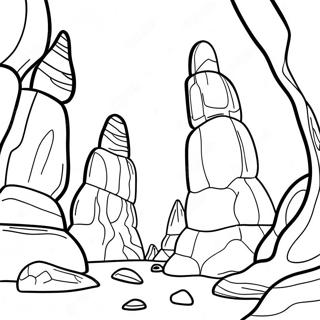 Colorful Rock Formations Coloring Page 33674-26954