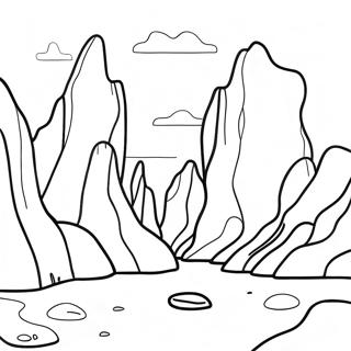 Colorful Rock Formations Coloring Page 33674-26956