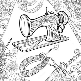 Sewing Coloring Pages