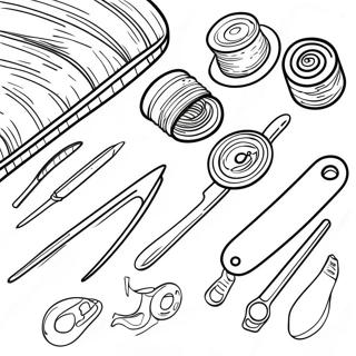 Sewing Tools Coloring Page 33683-26959