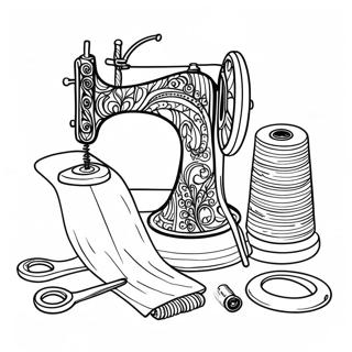 Sewing Tools Coloring Page 33683-26960