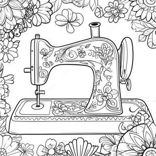 Colorful Sewing Machine Coloring Page 33684-26969