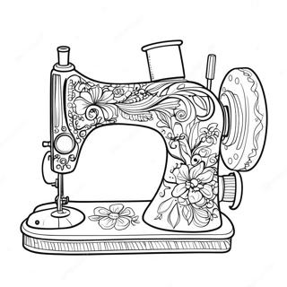 Colorful Sewing Machine Coloring Page 33684-26970