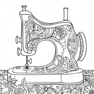 Colorful Sewing Machine Coloring Page 33684-26971