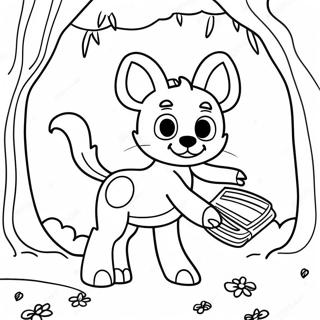 Mangle In A Spooky Forest Coloring Page 33714-26982