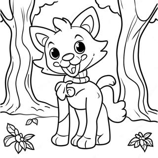 Mangle In A Spooky Forest Coloring Page 33714-26983