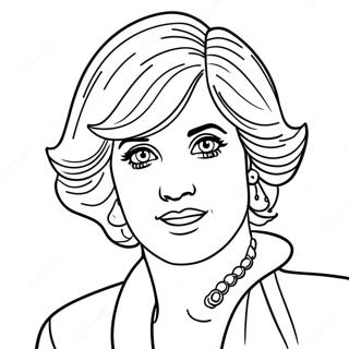 Princess Diana Portrait Coloring Page 33733-26993