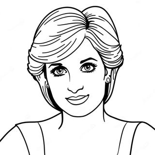 Princess Diana Portrait Coloring Page 33733-26995