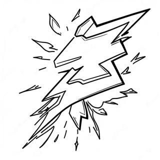 Bright Lightning Bolt Coloring Page 33754-27027