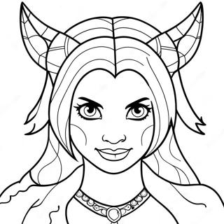 Demon Girl Coloring Pages