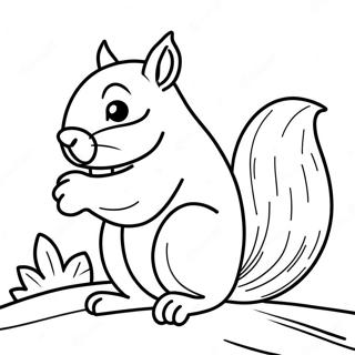 Squirrel Coloring Page 3376-2733