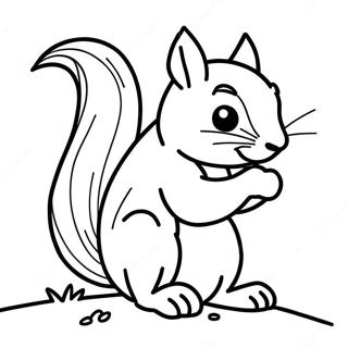 Squirrel Coloring Page 3376-2734