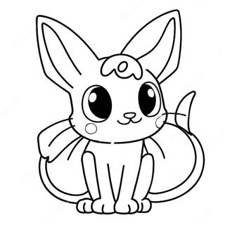 Espeon Silhouette Coloring Page 33773-27038