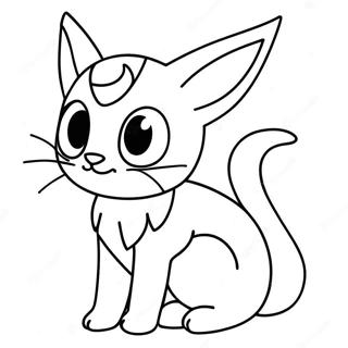 Espeon Silhouette Coloring Page 33773-27039