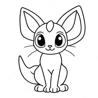 Espeon Silhouette Coloring Page 33773-27040