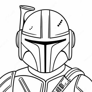 Cute Mandalorian Character Coloring Page 33814-27071