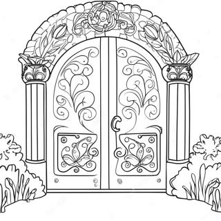 Colorful Fantasy Doors Coloring Page 33823-27065