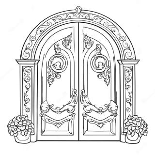 Colorful Fantasy Doors Coloring Page 33823-27067