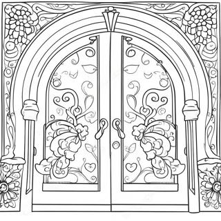 Colorful Fantasy Doors Coloring Page 33823-27068