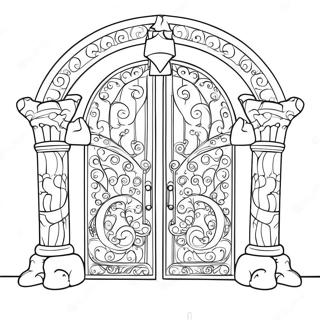 Magical Castle Doors Coloring Page 33824-27073